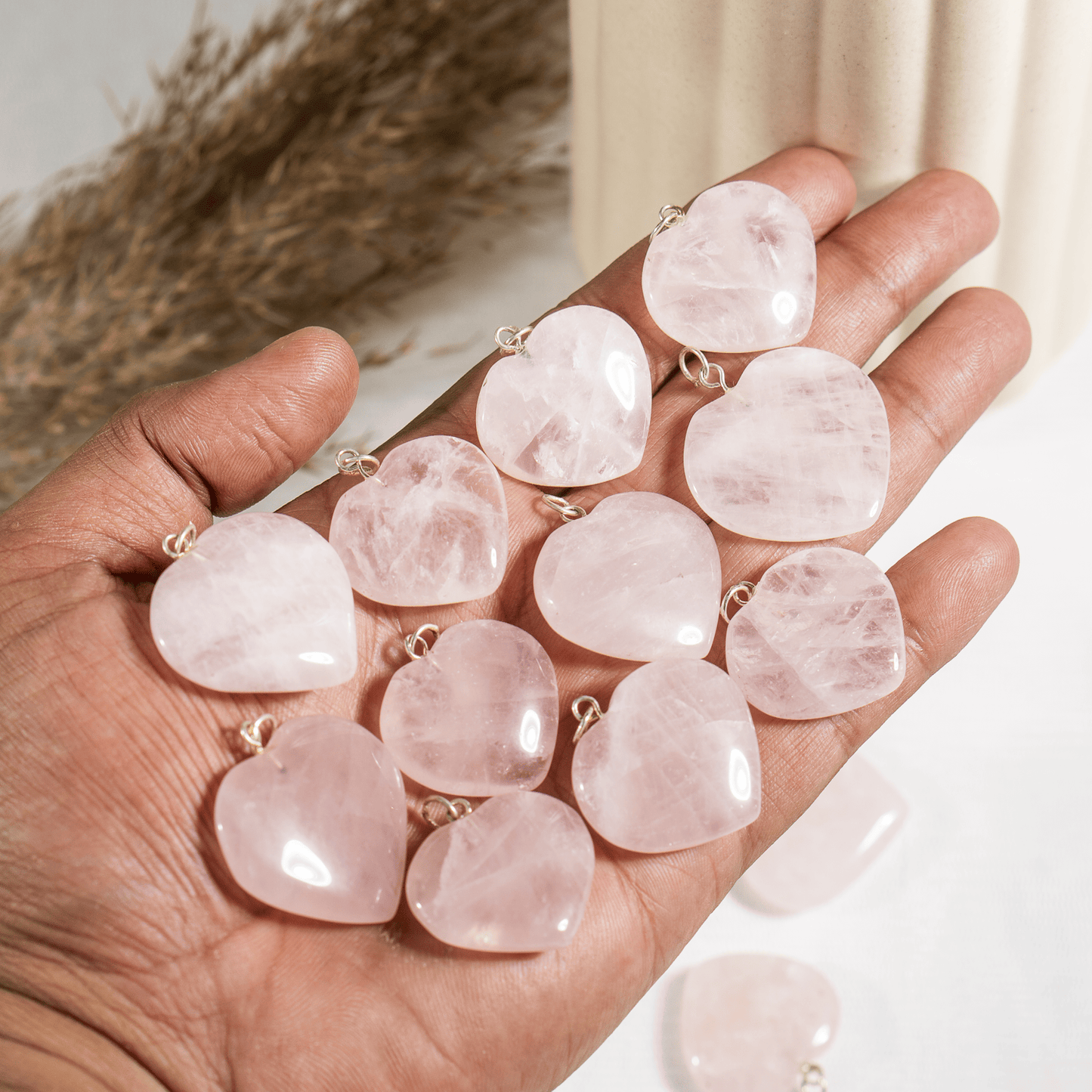 Rose Quartz Heart Pendant