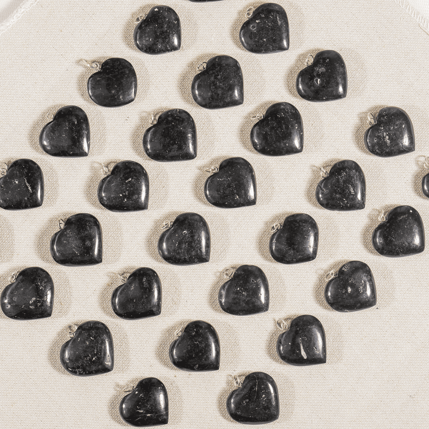 Black Tourmaline Crystal Heart Pendant