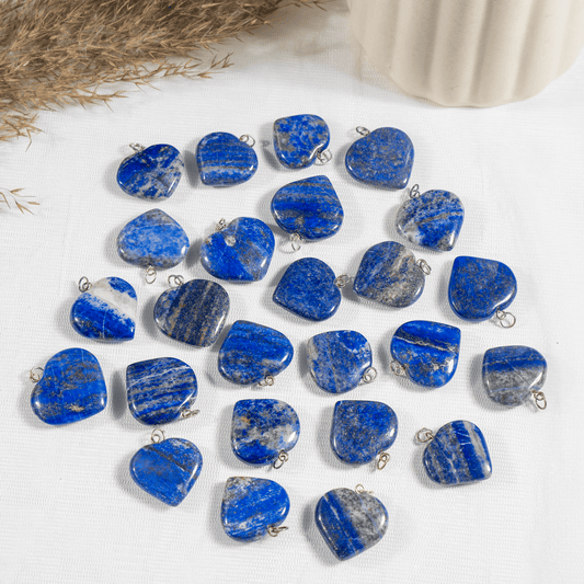 Lapis Lazuli Crystal Heart Pendant
