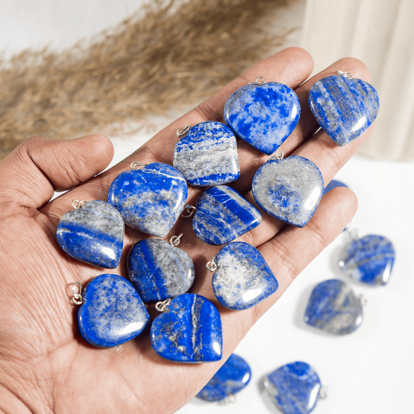 Lapis Lazuli Crystal Heart Pendant