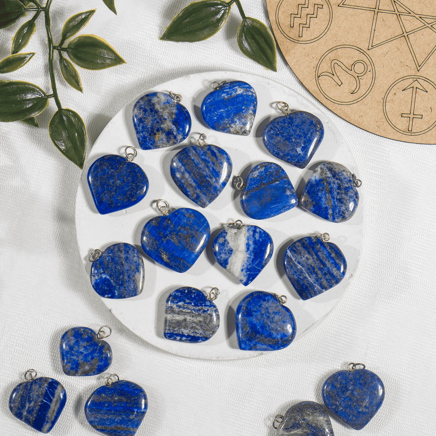 Lapis Lazuli Crystal Heart Pendant