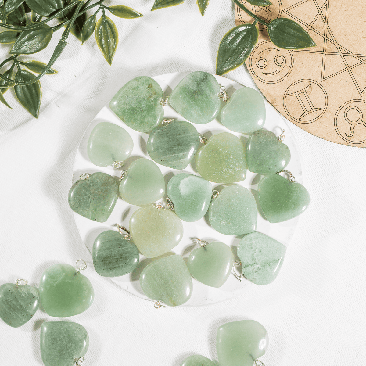 Green Aventurine Crystal Heart Pendant