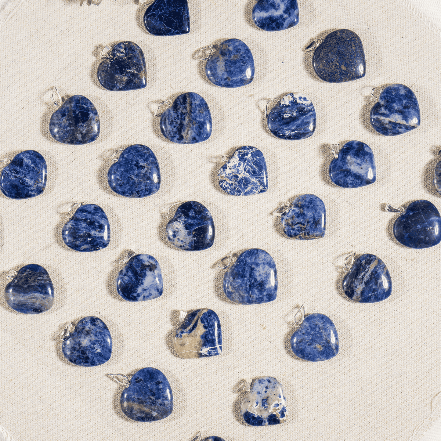 Sodalite Crystal Heart Pendant