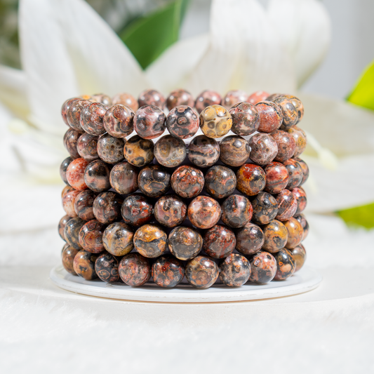 Leopardskin Jasper Gemstone Bracelet