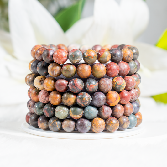 Multi Picasso Jasper Gemstone Bracelet