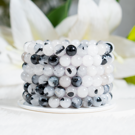 Black Rutile Gemstone Bracelet
