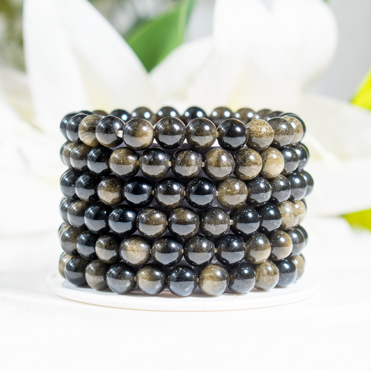 Golden Obsidian Gemstone Bracelet