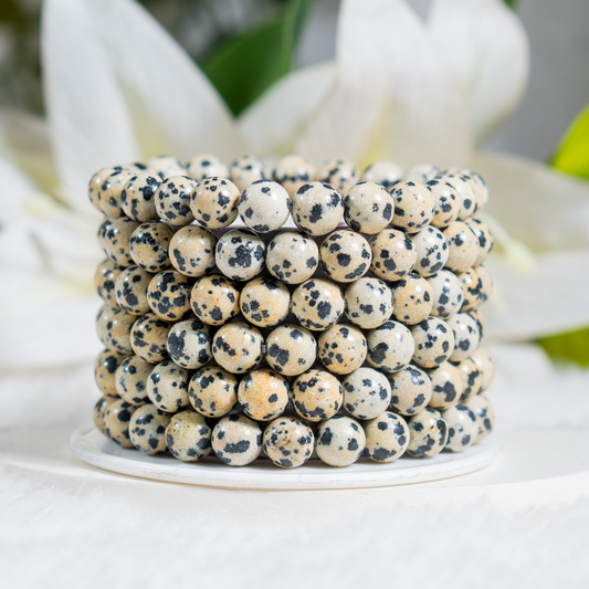 Dalmatian Jasper Gemstone Bracelet
