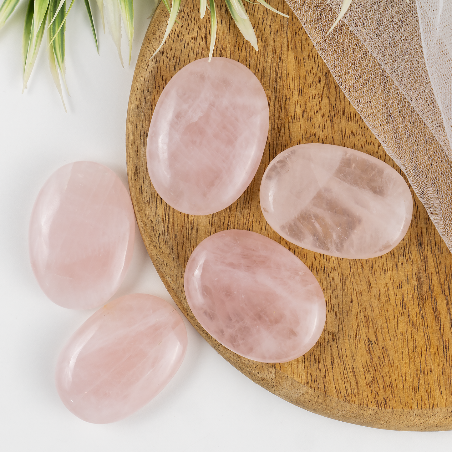 1kg  Rose Quartz Palm Stones (6-8Pcs)