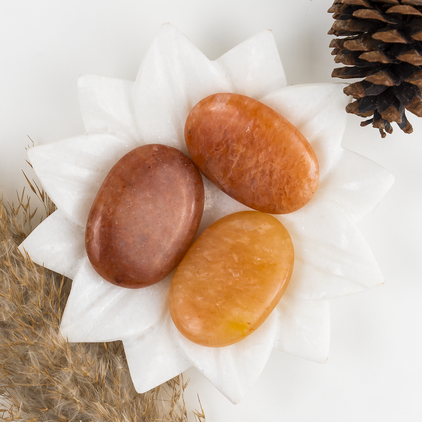 1kg Orange Aventurine Palm Stones (6-8Pcs)
