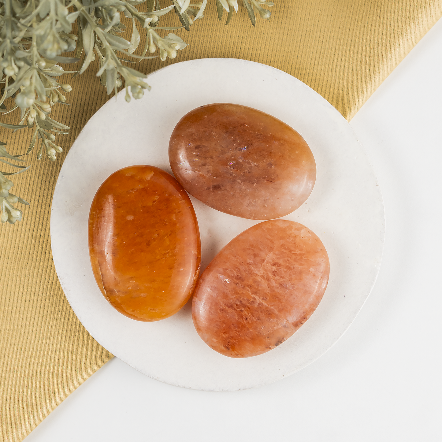 1kg Orange Aventurine Palm Stones (6-8Pcs)