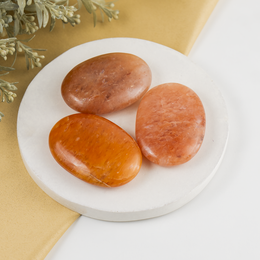 1kg Orange Aventurine Palm Stones (6-8Pcs)