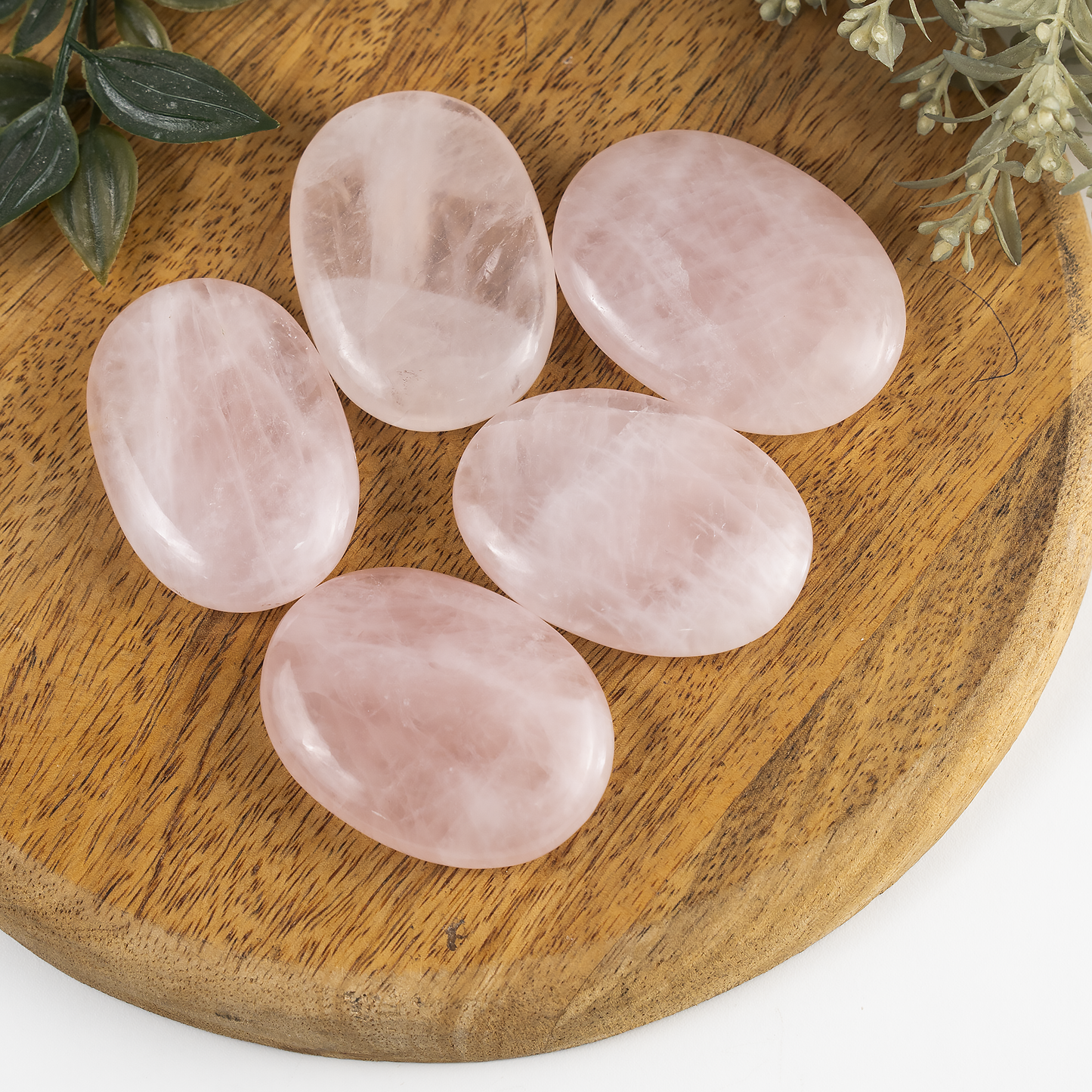 1kg  Rose Quartz Palm Stones (6-8Pcs)