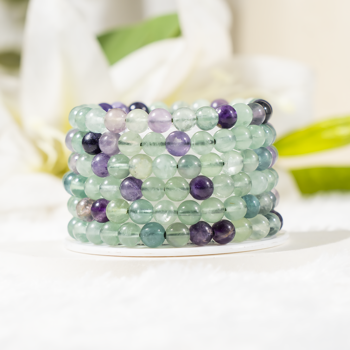 Multi Fluorite Gemstone Bracelet