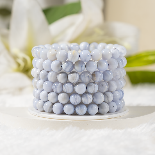 Blue Lace Agate Gemstone Bracelet