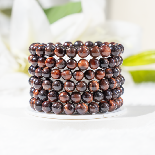 Red Tiger Eye Gemstone Bracelet