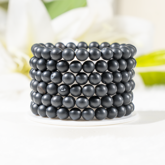 Black Onyx Matt Gemstone Bracelet