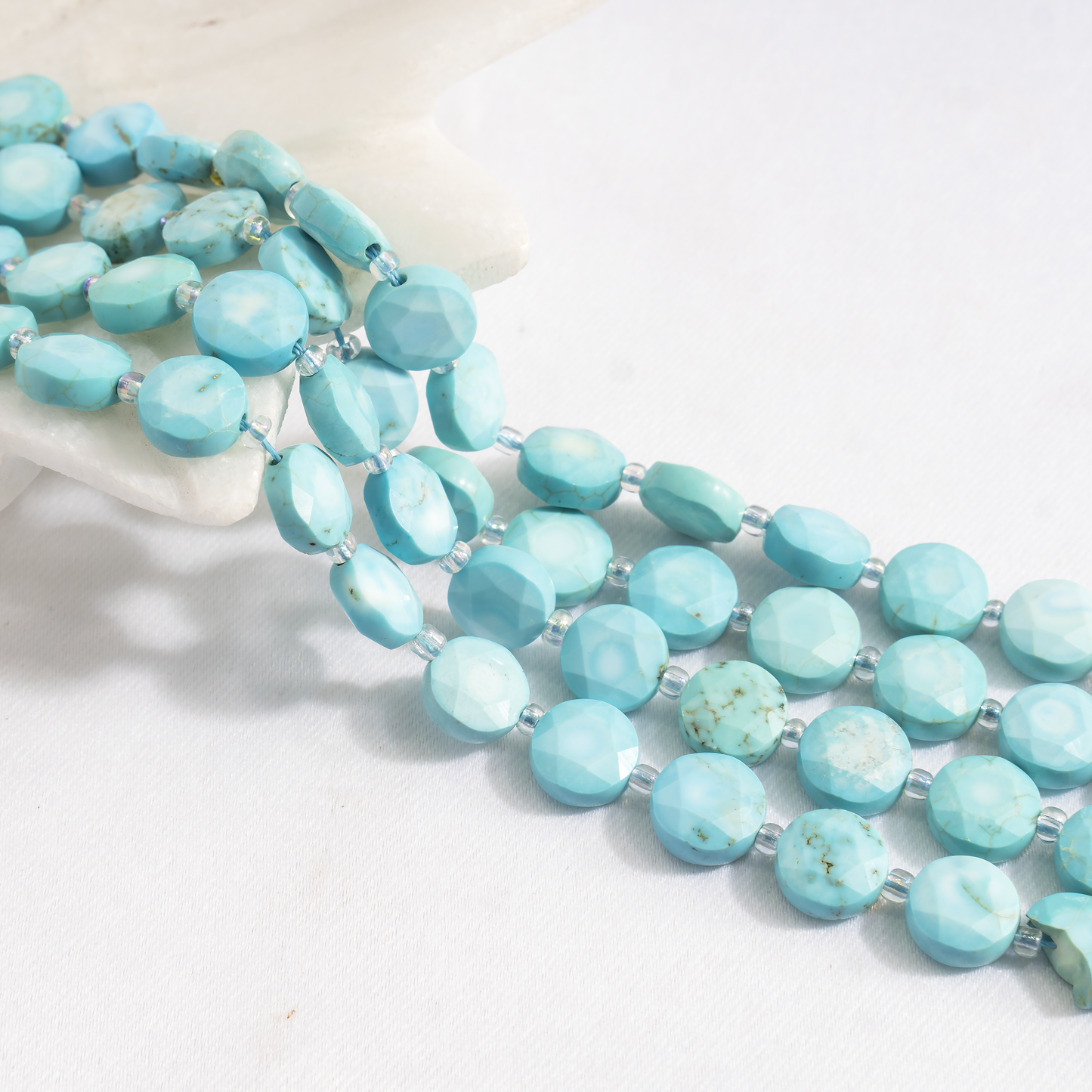 Heishi Disc Beads | Natural Gemstone Beads | Round Flat Spacer Beads | Jewelry Making | DIY Bracelets & Necklaces | Craft Beads