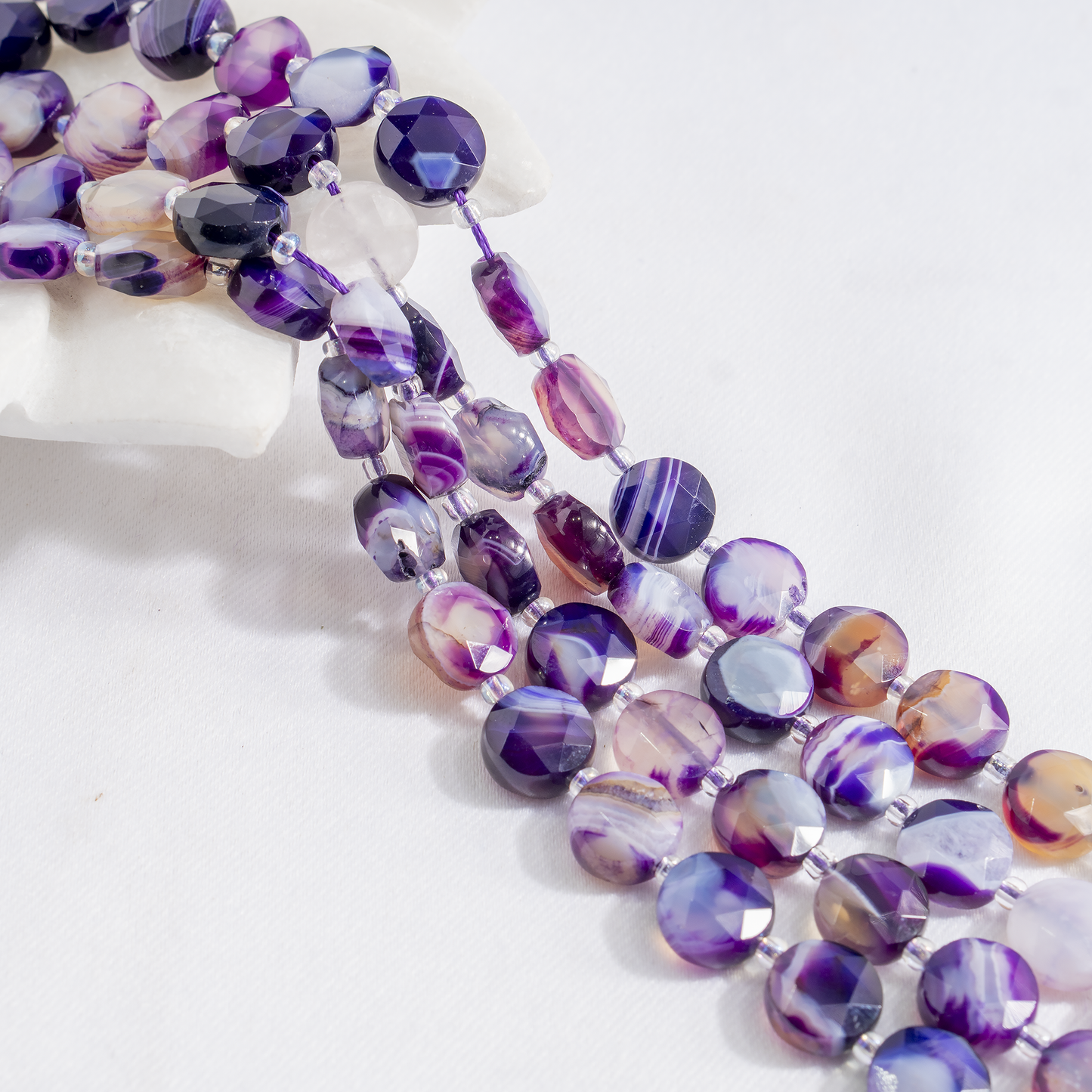 Heishi Disc Beads | Natural Gemstone Beads | Round Flat Spacer Beads | Jewelry Making | DIY Bracelets & Necklaces | Craft Beads