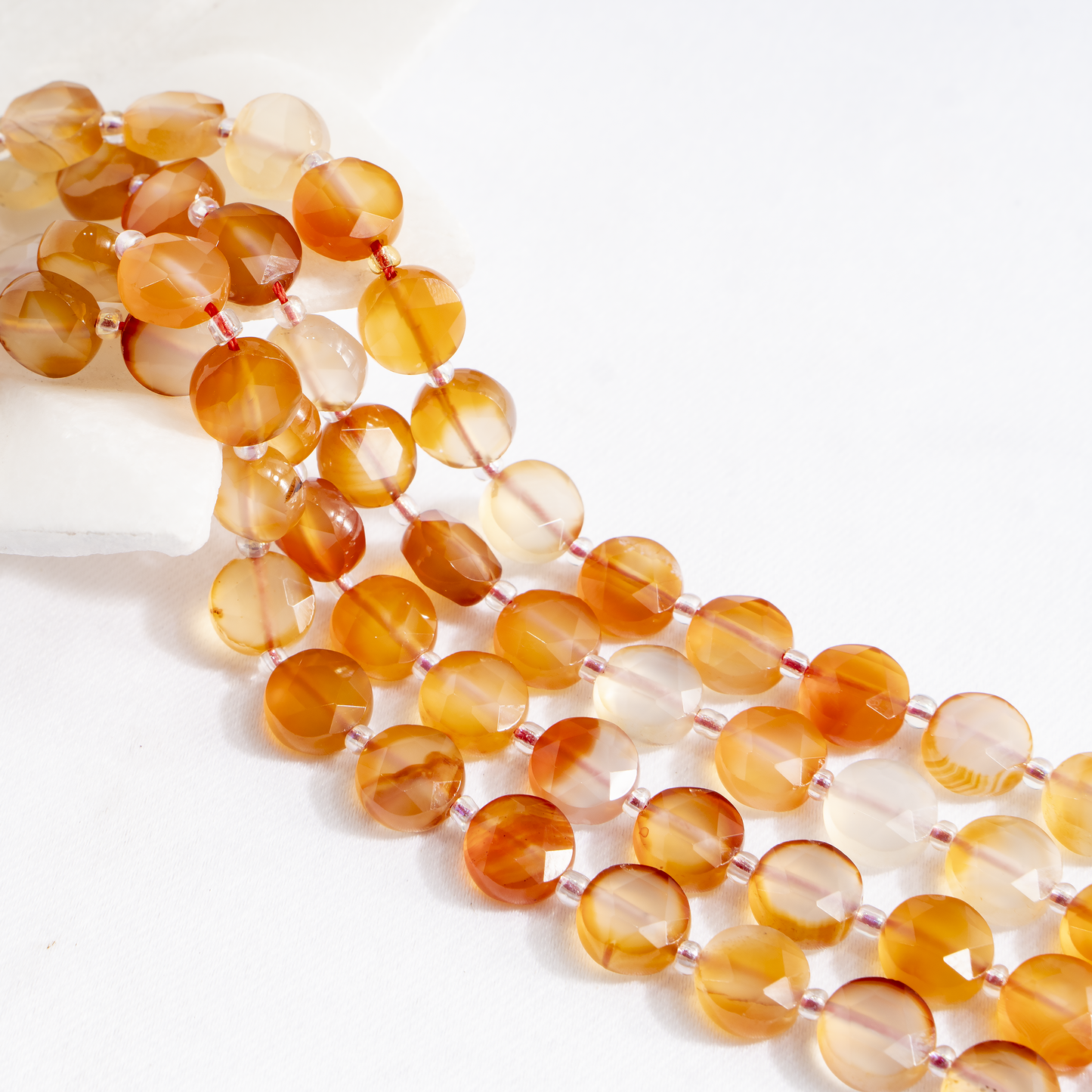 Heishi Disc Beads | Natural Gemstone Beads | Round Flat Spacer Beads | Jewelry Making | DIY Bracelets & Necklaces | Craft Beads