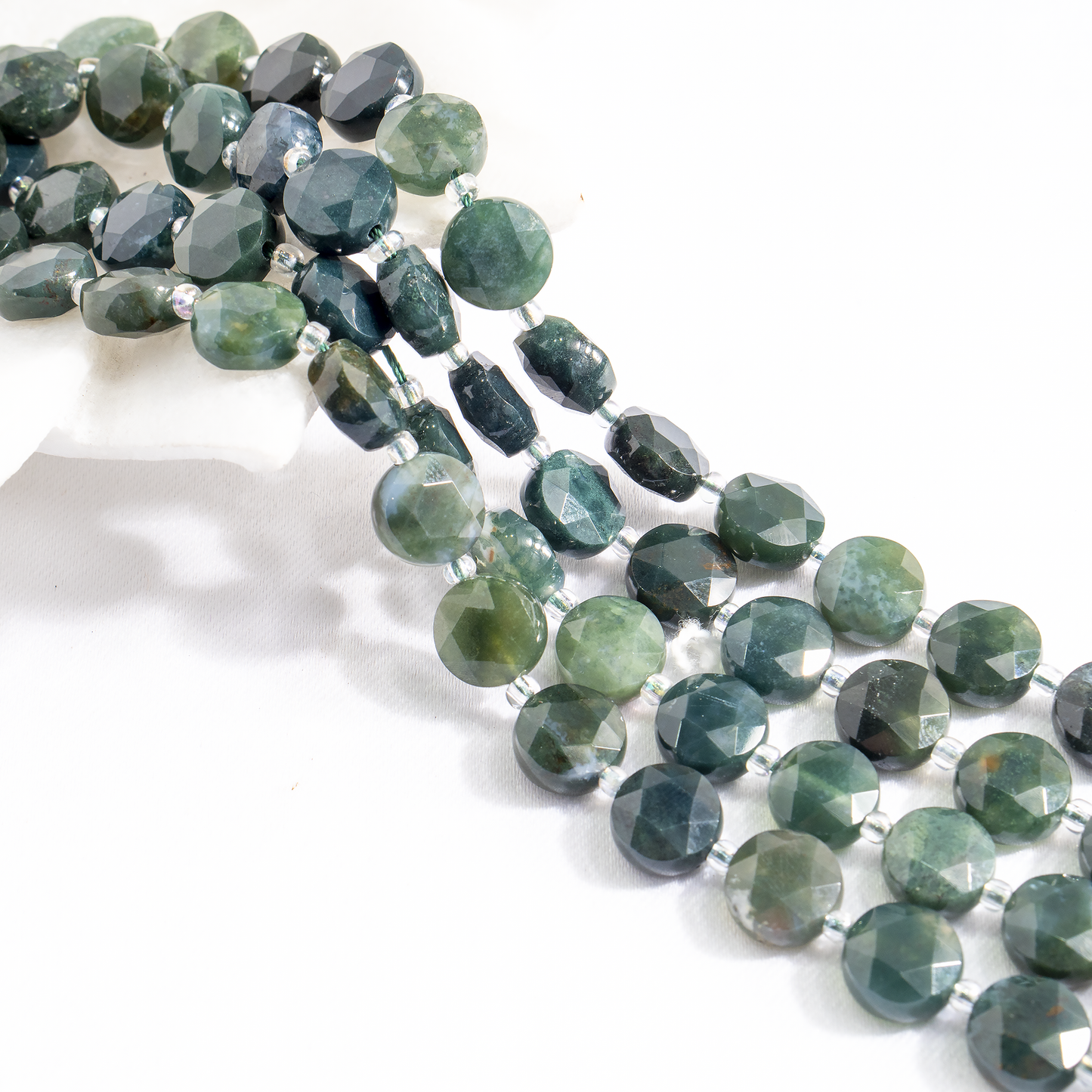 Heishi Disc Beads | Natural Gemstone Beads | Round Flat Spacer Beads | Jewelry Making | DIY Bracelets & Necklaces | Craft Beads