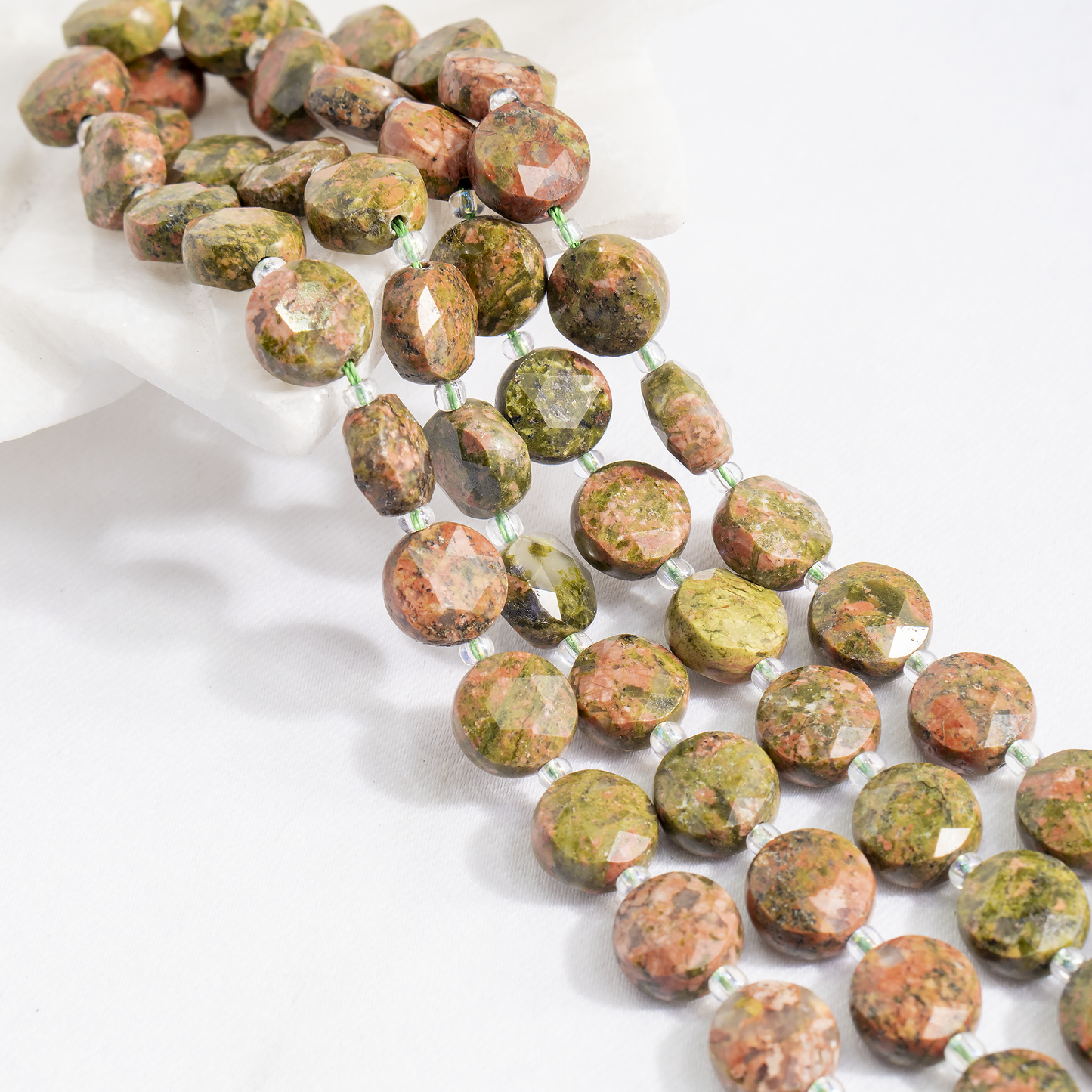 Heishi Disc Beads | Natural Gemstone Beads | Round Flat Spacer Beads | Jewelry Making | DIY Bracelets & Necklaces | Craft Beads