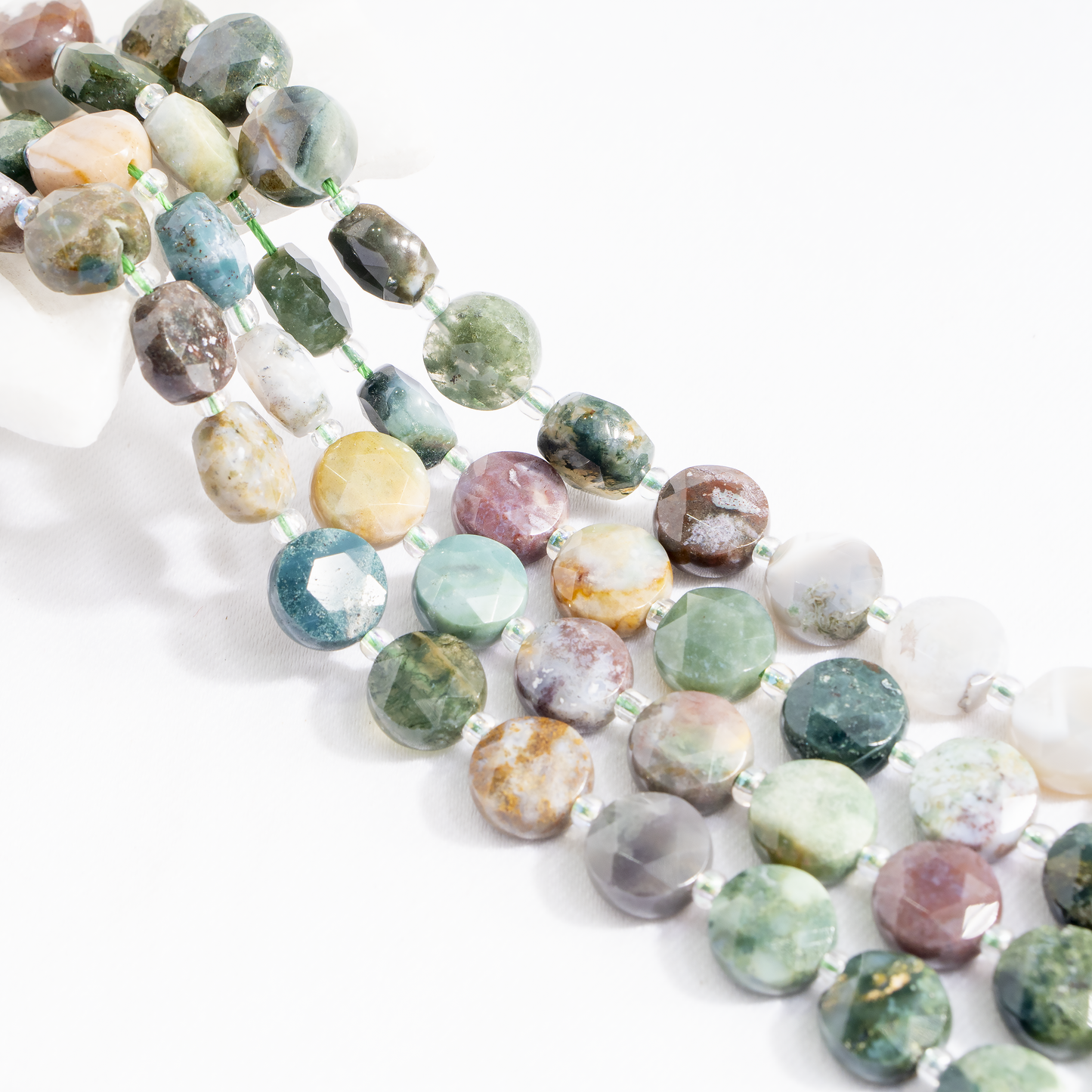 Heishi Disc Beads | Natural Gemstone Beads | Round Flat Spacer Beads | Jewelry Making | DIY Bracelets & Necklaces | Craft Beads
