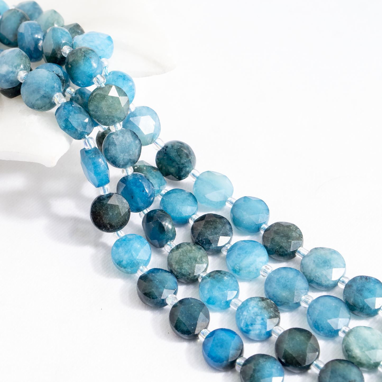 Heishi Disc Beads | Natural Gemstone Beads | Round Flat Spacer Beads | Jewelry Making | DIY Bracelets & Necklaces | Craft Beads