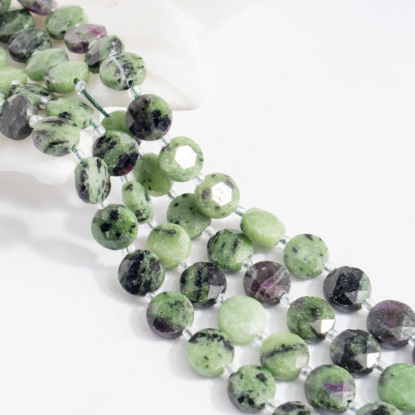 Heishi Disc Beads | Natural Gemstone Beads | Round Flat Spacer Beads | Jewelry Making | DIY Bracelets & Necklaces | Craft Beads