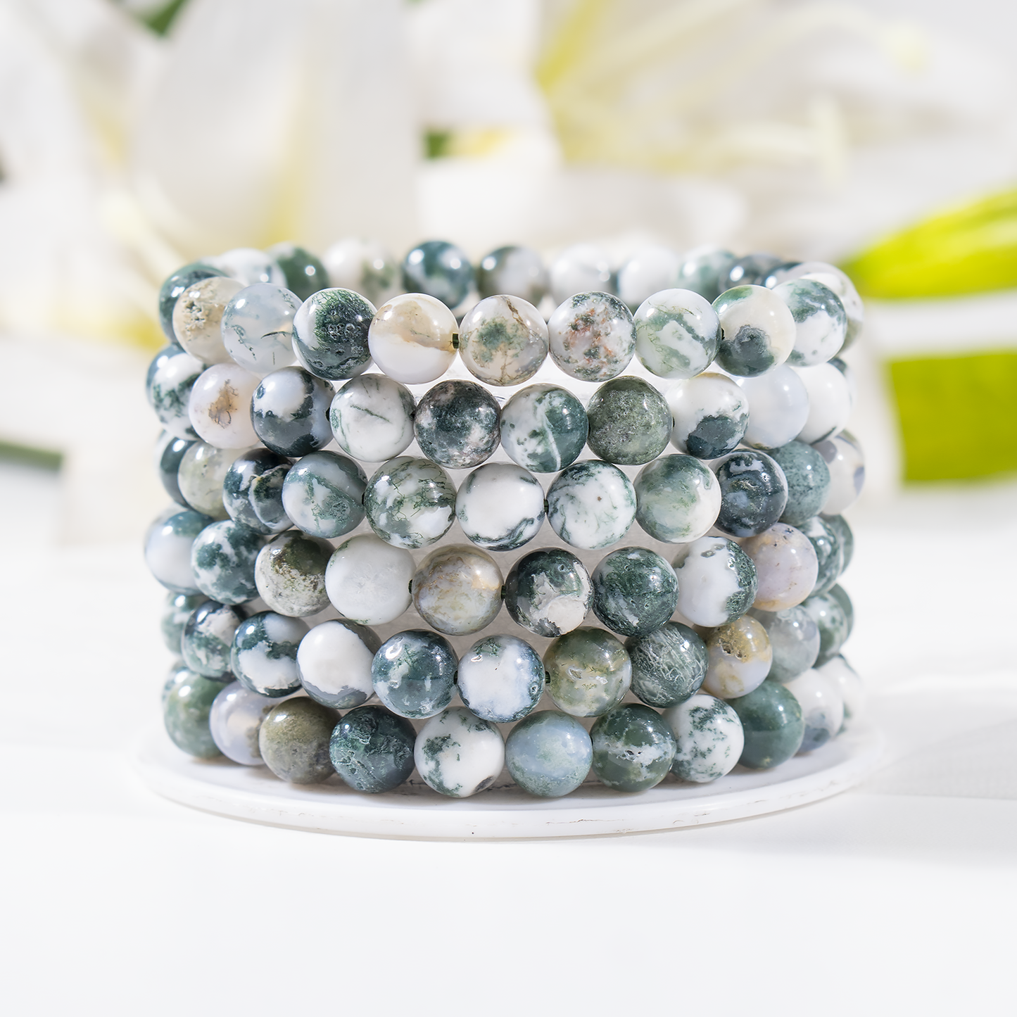 Tree Agate Gemstone Bracelet