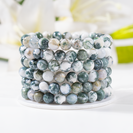 Tree Agate Gemstone Bracelet