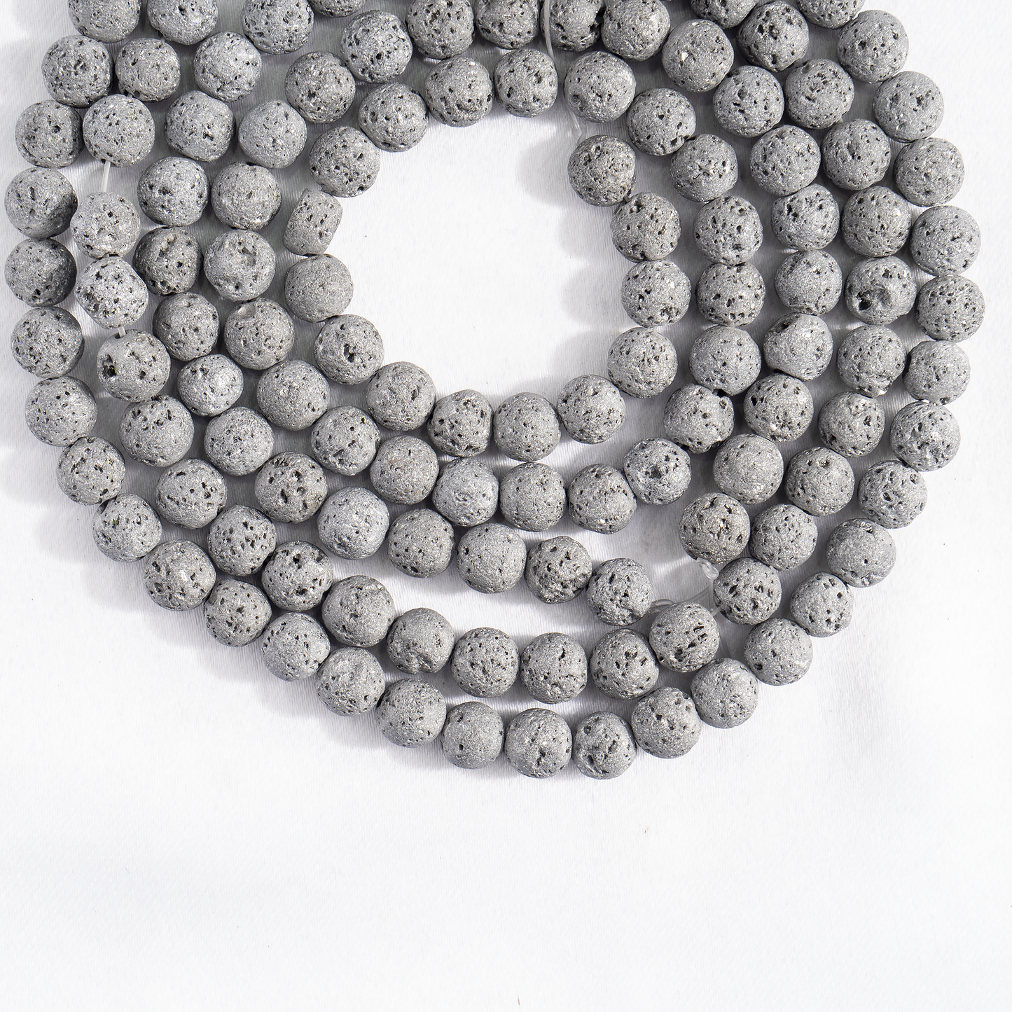 Gray Lava Beads | 8mm Volcanic Stone Beads | Jewelry Making Beads