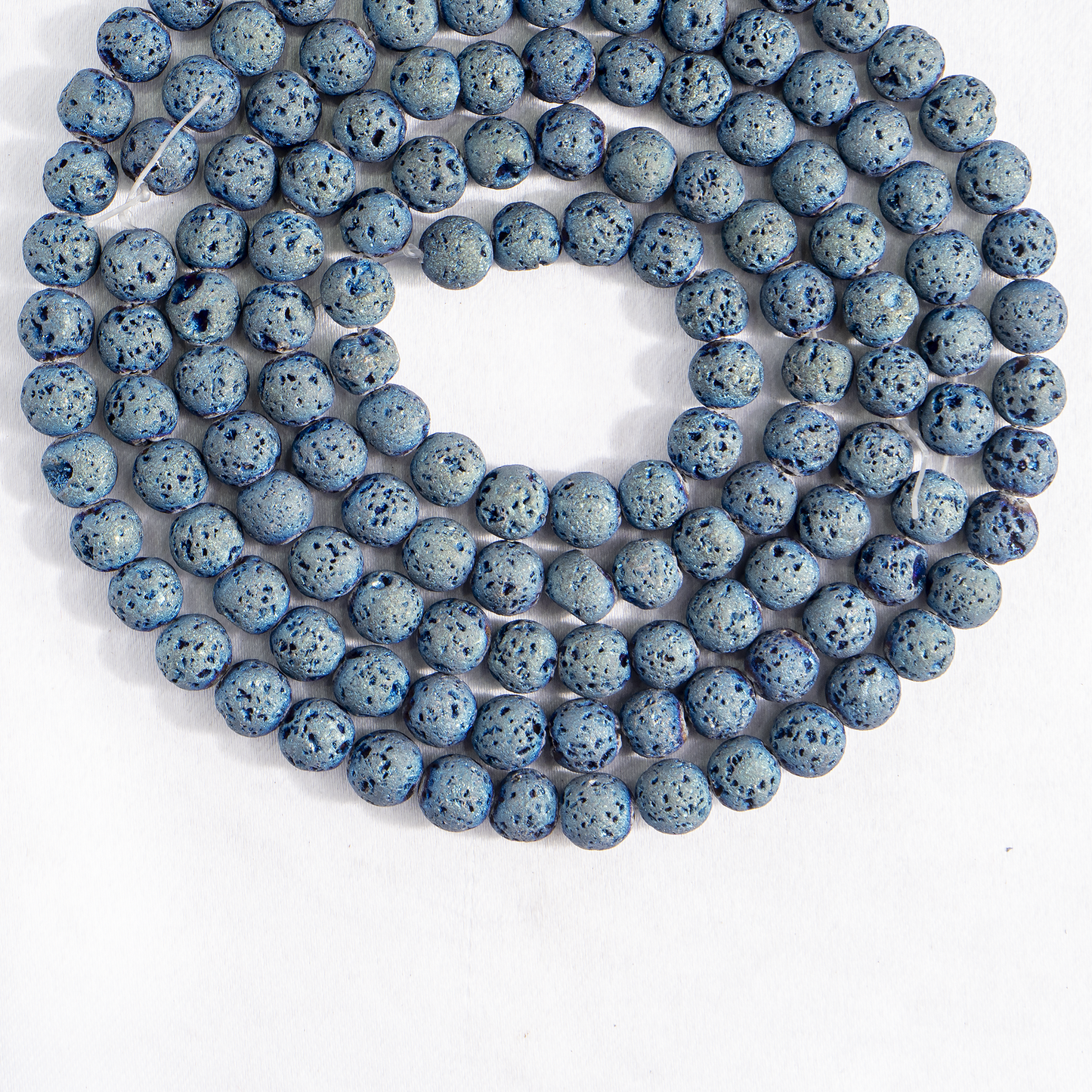 Blue Lava Beads | 8mm Volcanic Stone Beads | Diffuser Jewelry Beads