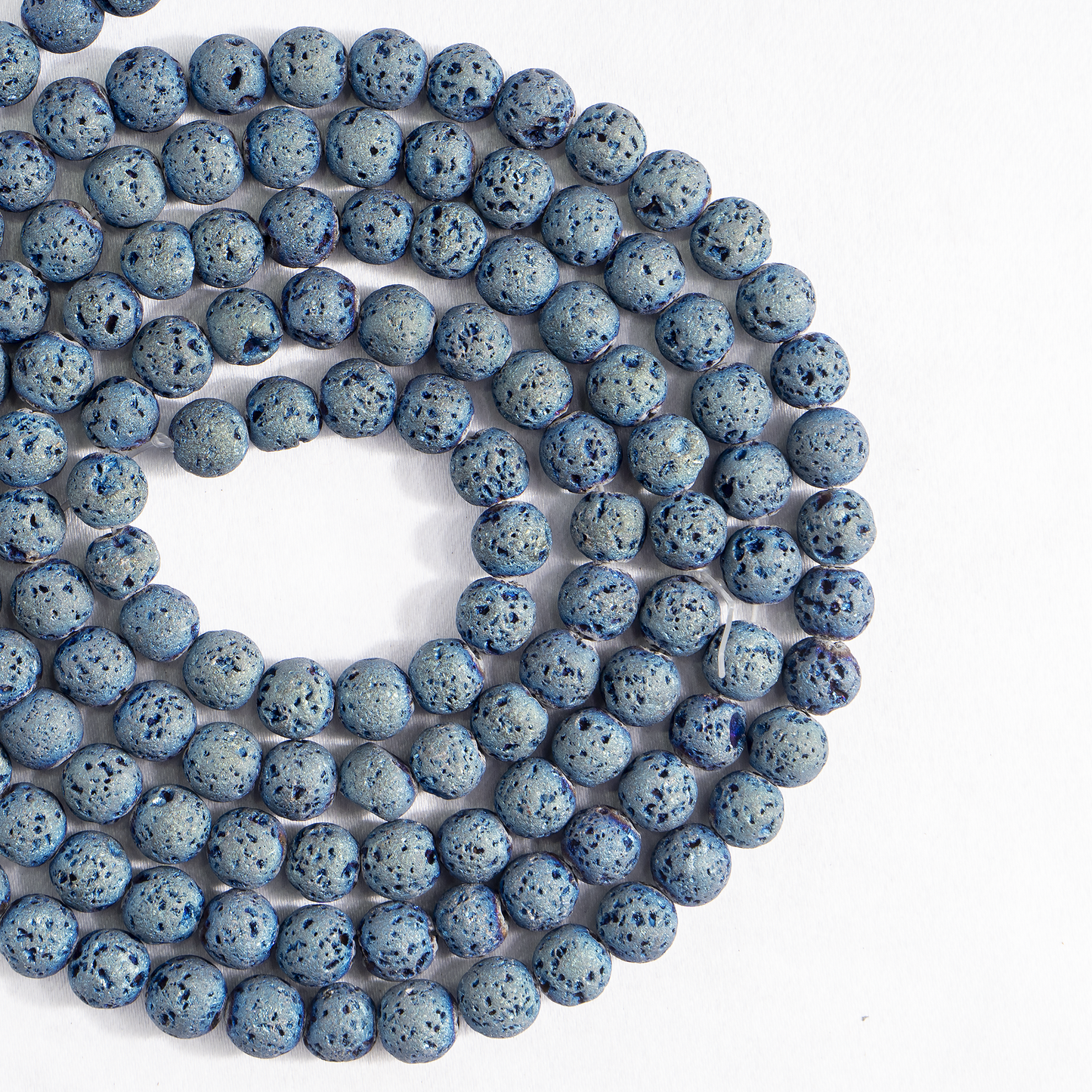 Blue Lava Beads | 8mm Volcanic Stone Beads | Diffuser Jewelry Beads