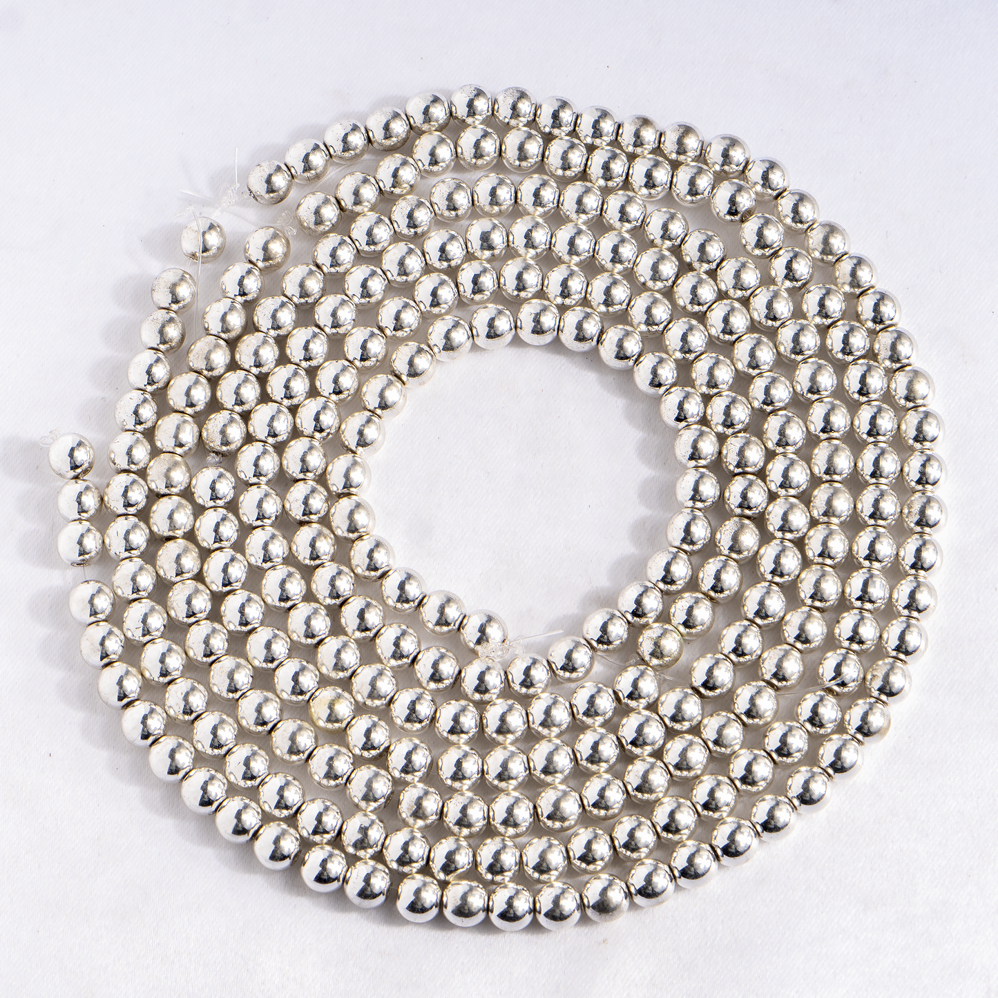 Silver Hematite Beads | 8mm Round Beads | Jewelry Making Beads