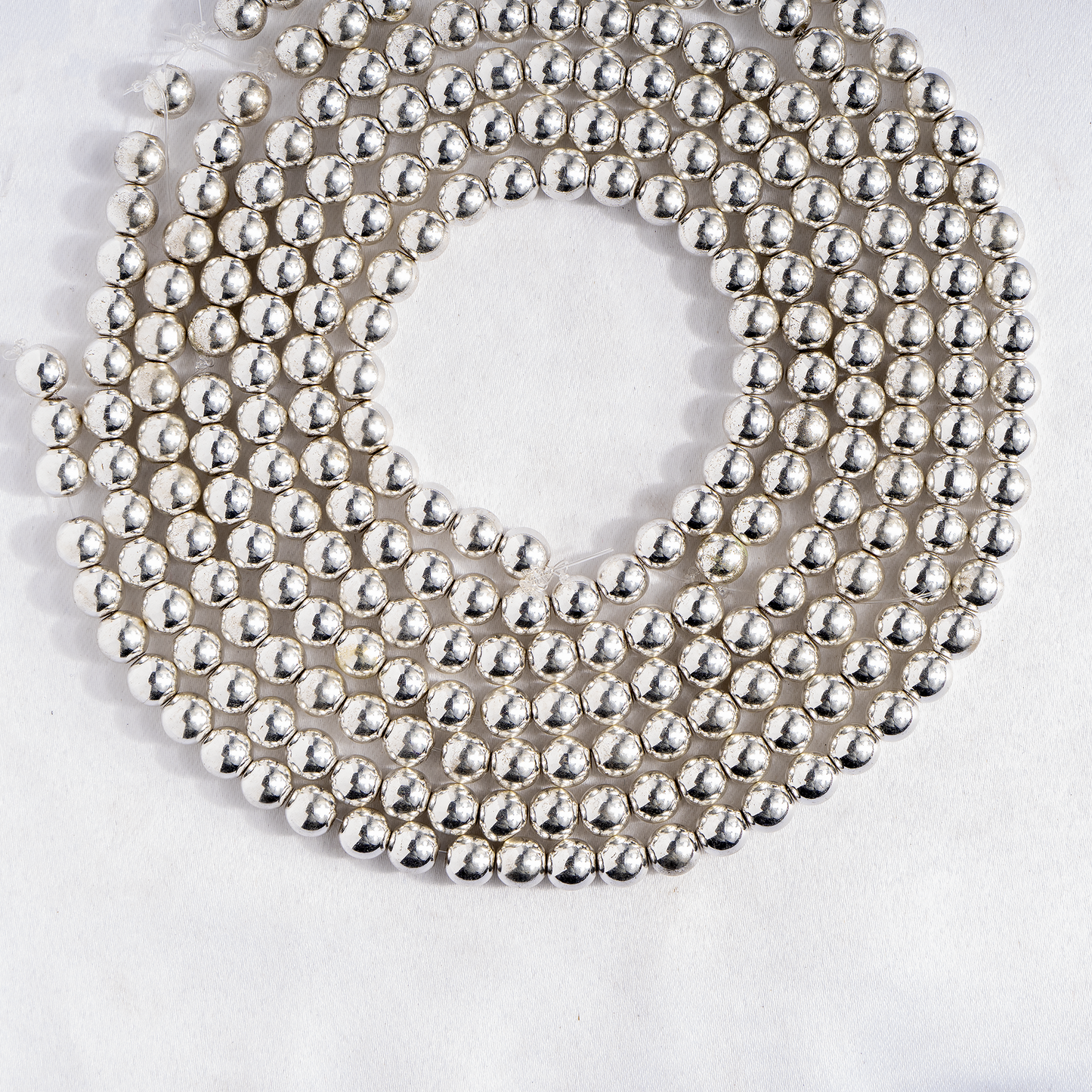 Silver Hematite Beads | 8mm Round Beads | Jewelry Making Beads
