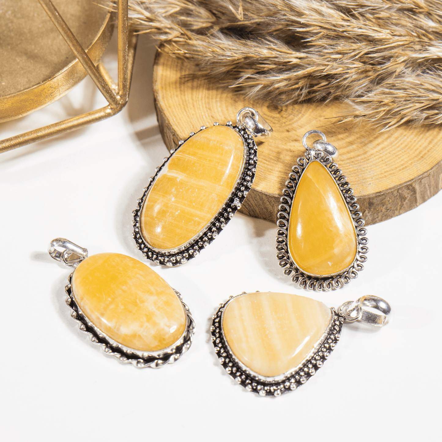 Yellow Aventurine Pendant |Crystal Jewelry | Natural Gemstone Pendant | Crystal Charm Jewelry | Boho Pendant