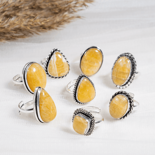 Yellow Aventurine Ring | Adjustable Ring | Gemstone Ring  | Boho Ring | Gemstone Ring