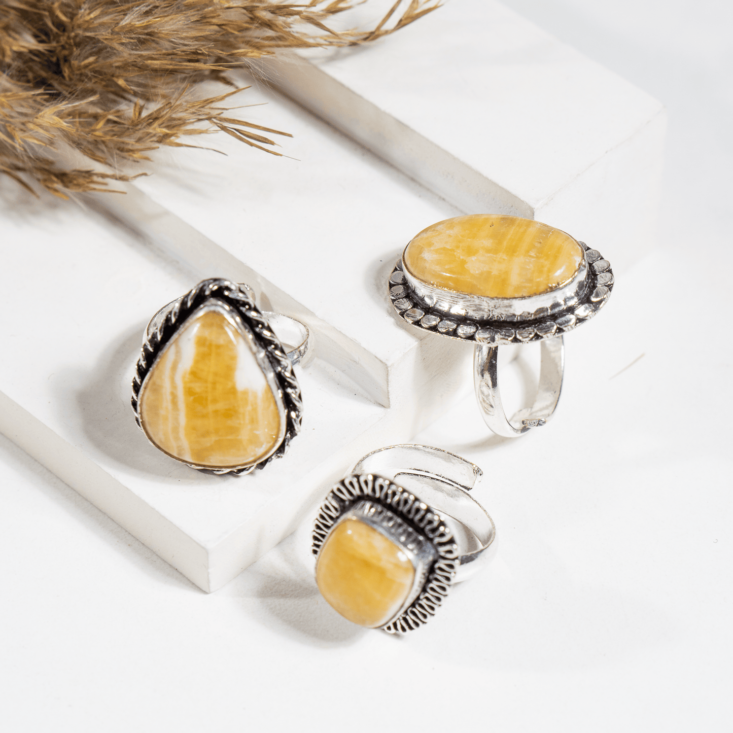 Yellow Aventurine Ring | Adjustable Ring | Gemstone Ring  | Boho Ring | Gemstone Ring