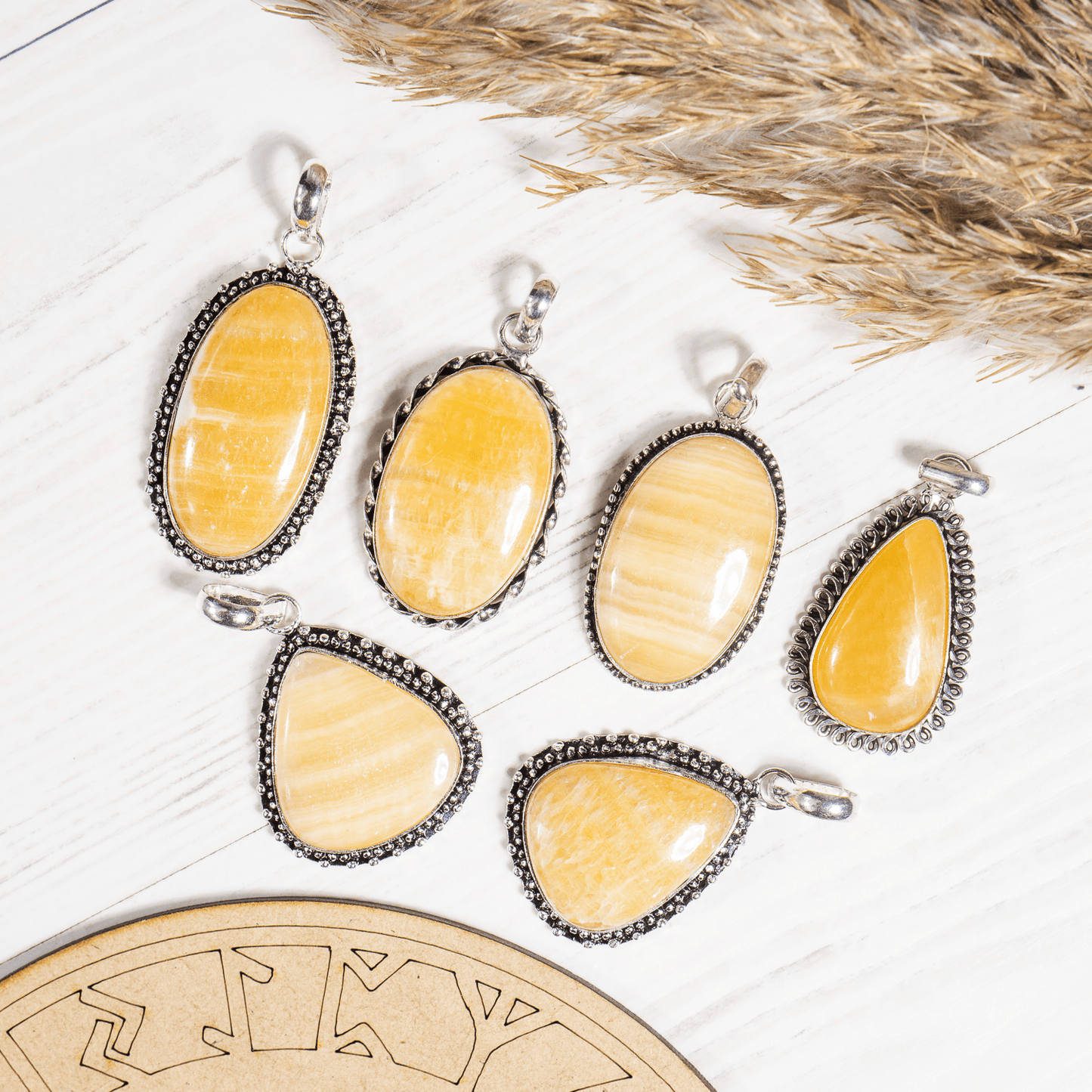 Yellow Aventurine Pendant |Crystal Jewelry | Natural Gemstone Pendant | Crystal Charm Jewelry | Boho Pendant