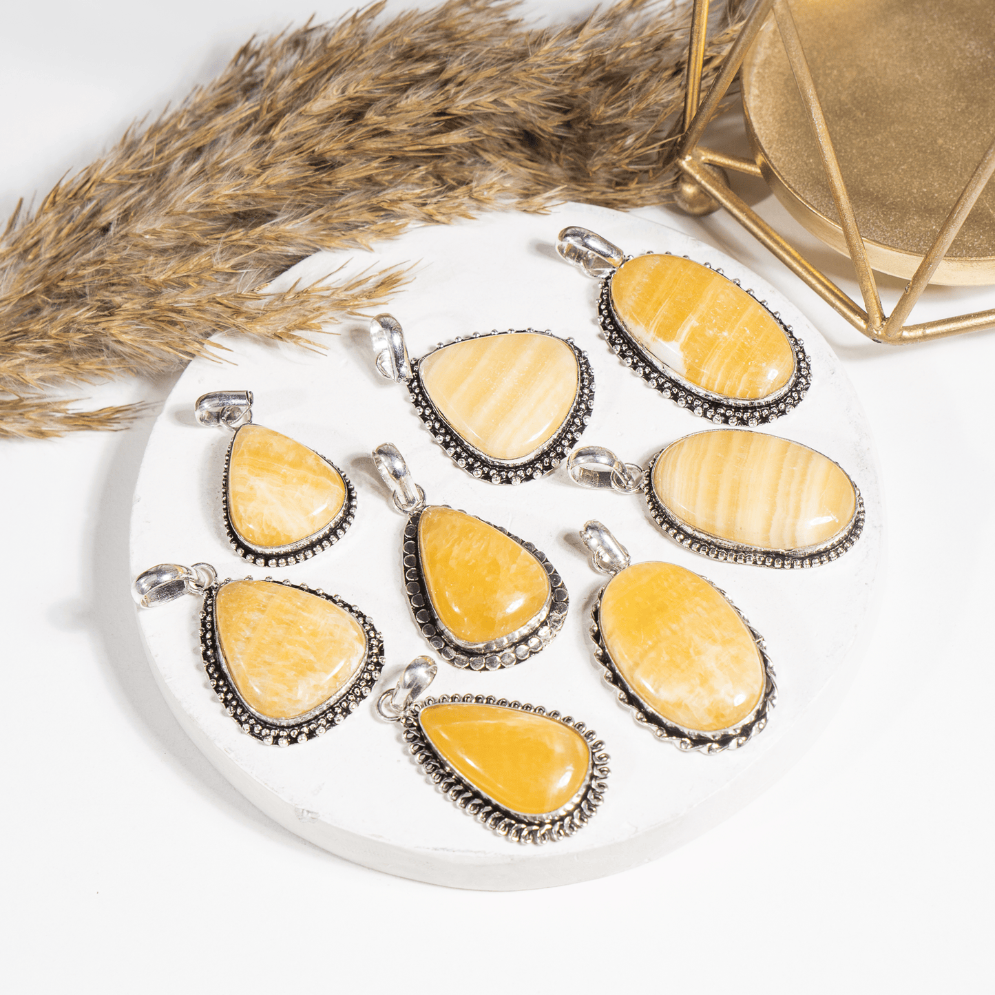 Yellow Aventurine Pendant |Crystal Jewelry | Natural Gemstone Pendant | Crystal Charm Jewelry | Boho Pendant