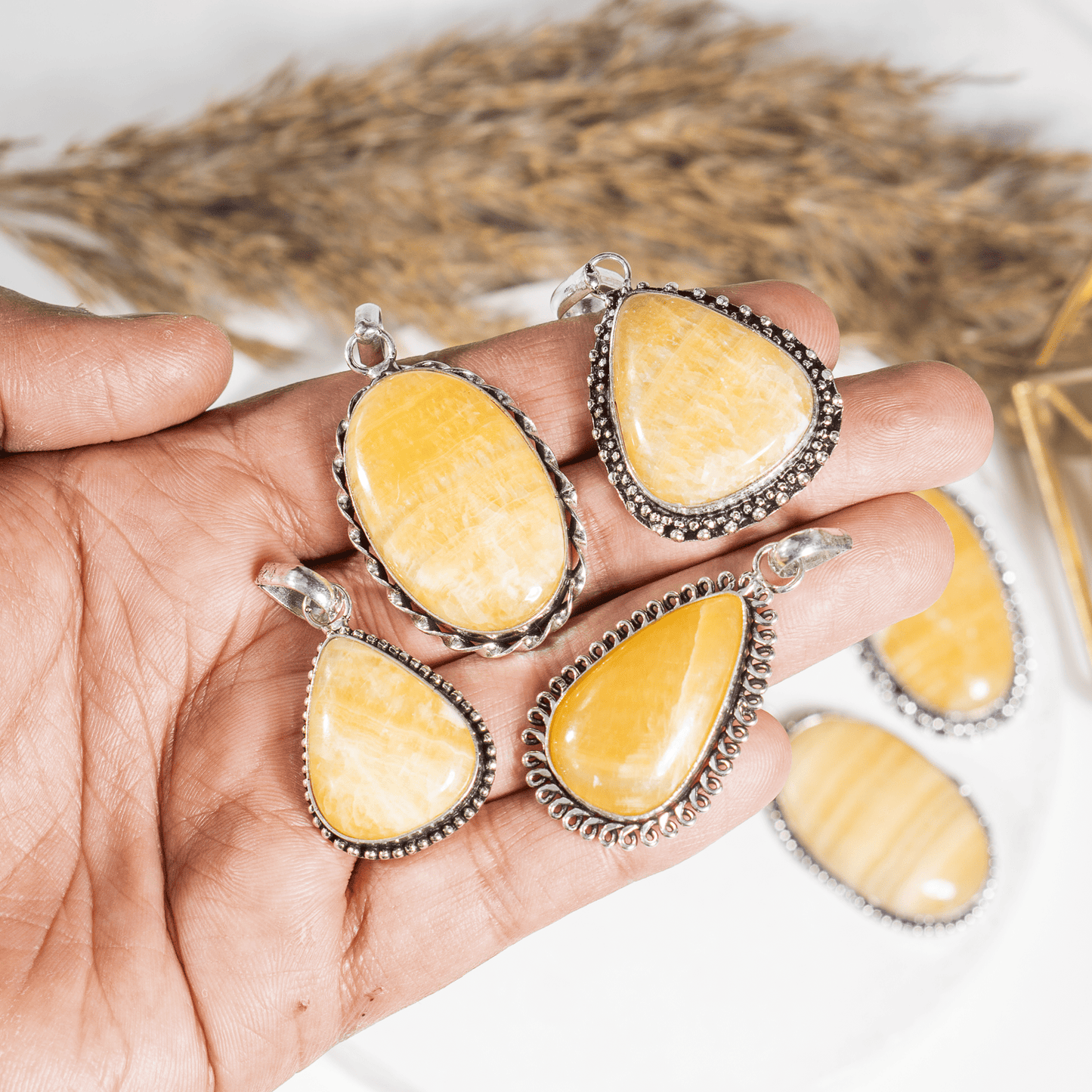 Yellow Aventurine Pendant |Crystal Jewelry | Natural Gemstone Pendant | Crystal Charm Jewelry | Boho Pendant