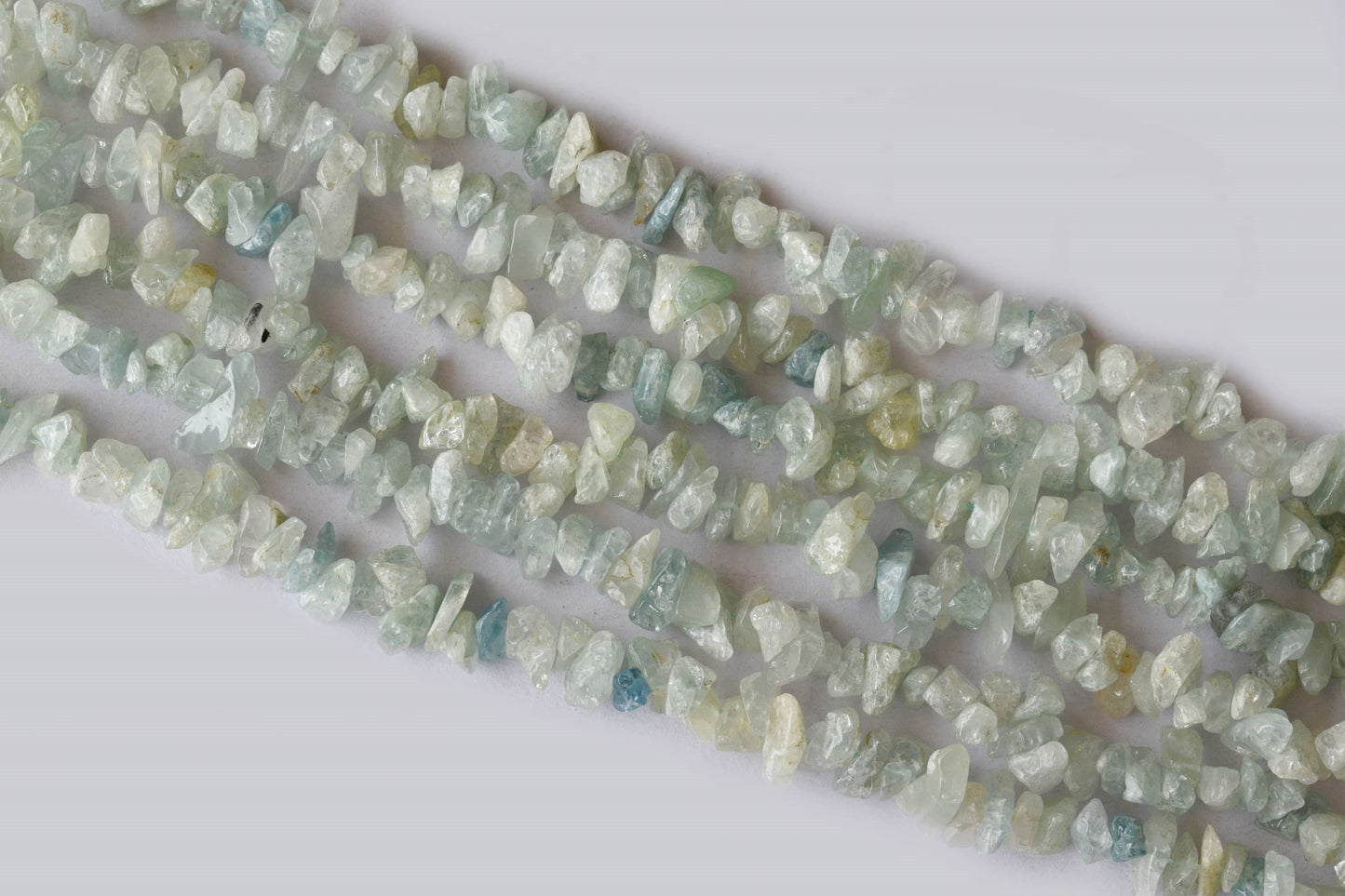 Uncut Amazonite Crystal Chip Beads