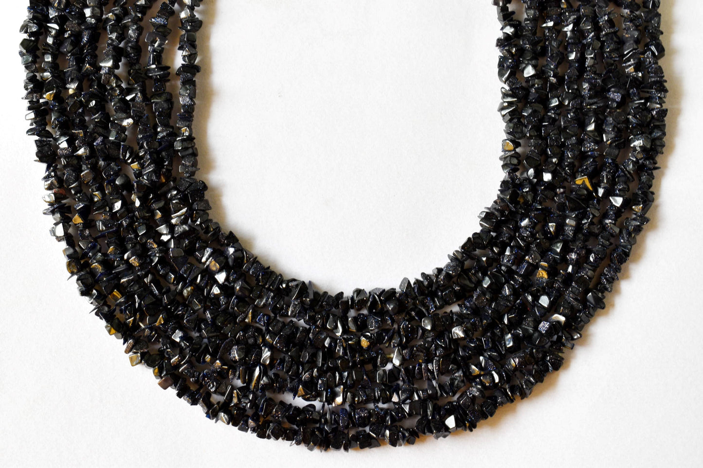 Uncut Blue Sandstone Crystal Chip Beads