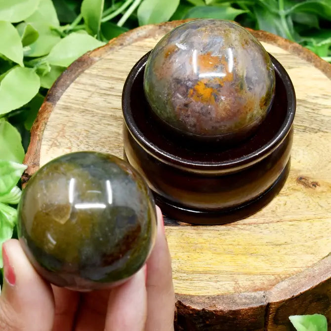 1Pc Sphere Fancy Jasper Crystal Ball Healing Sphere | Divine Crystal Ball | Reiki Healing | Crystal Gift.