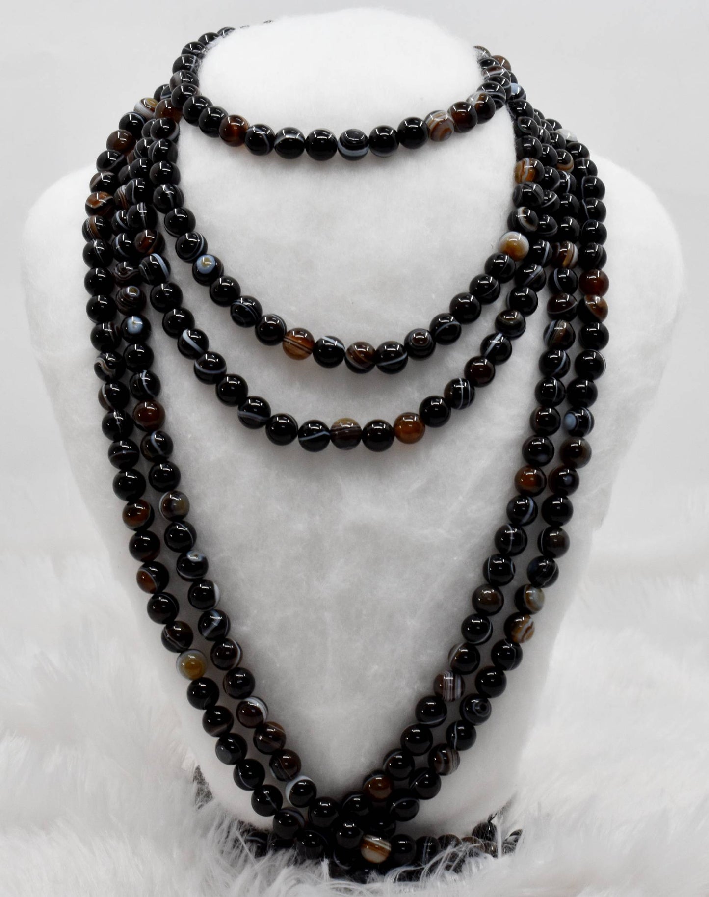 Black Eye Agate Gemstone Beads