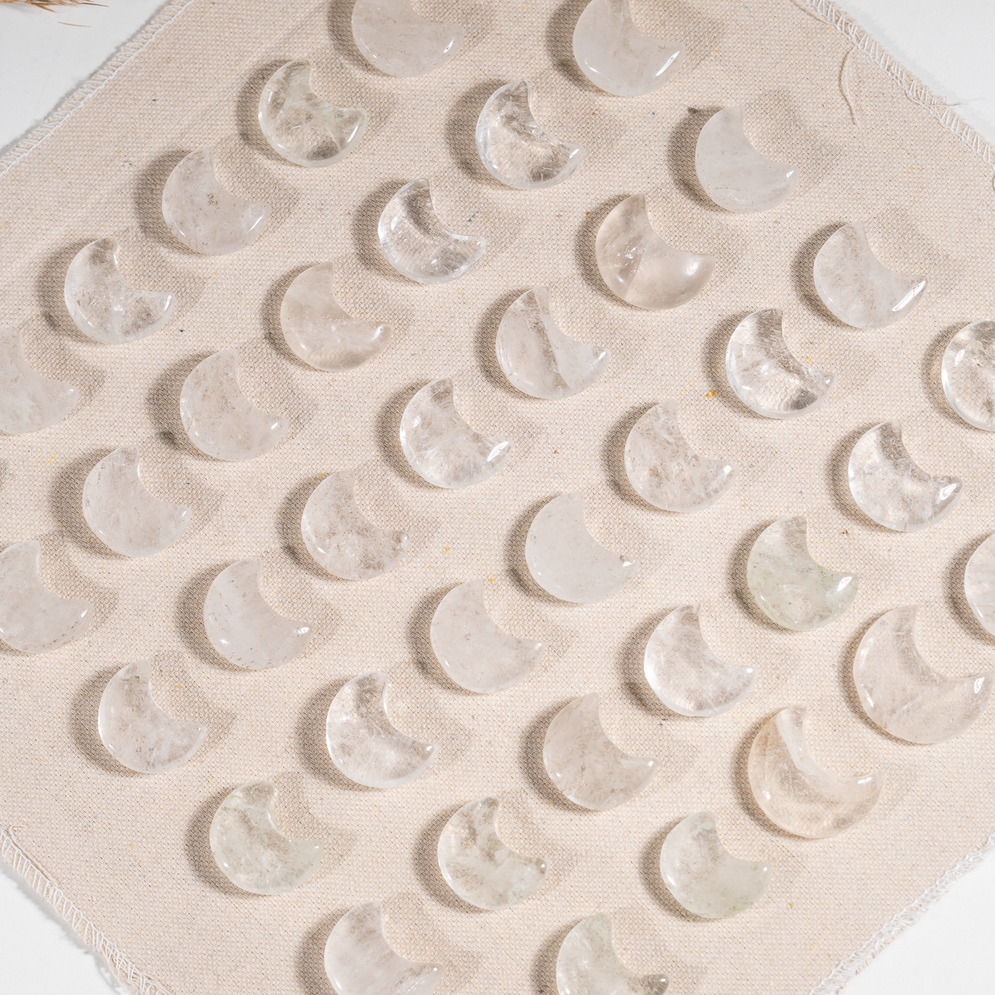 Clear Quartz Polished Crystal Moons