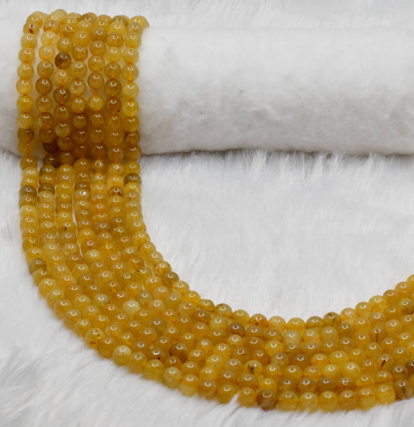 Golden Rutile Gemstone Beads
