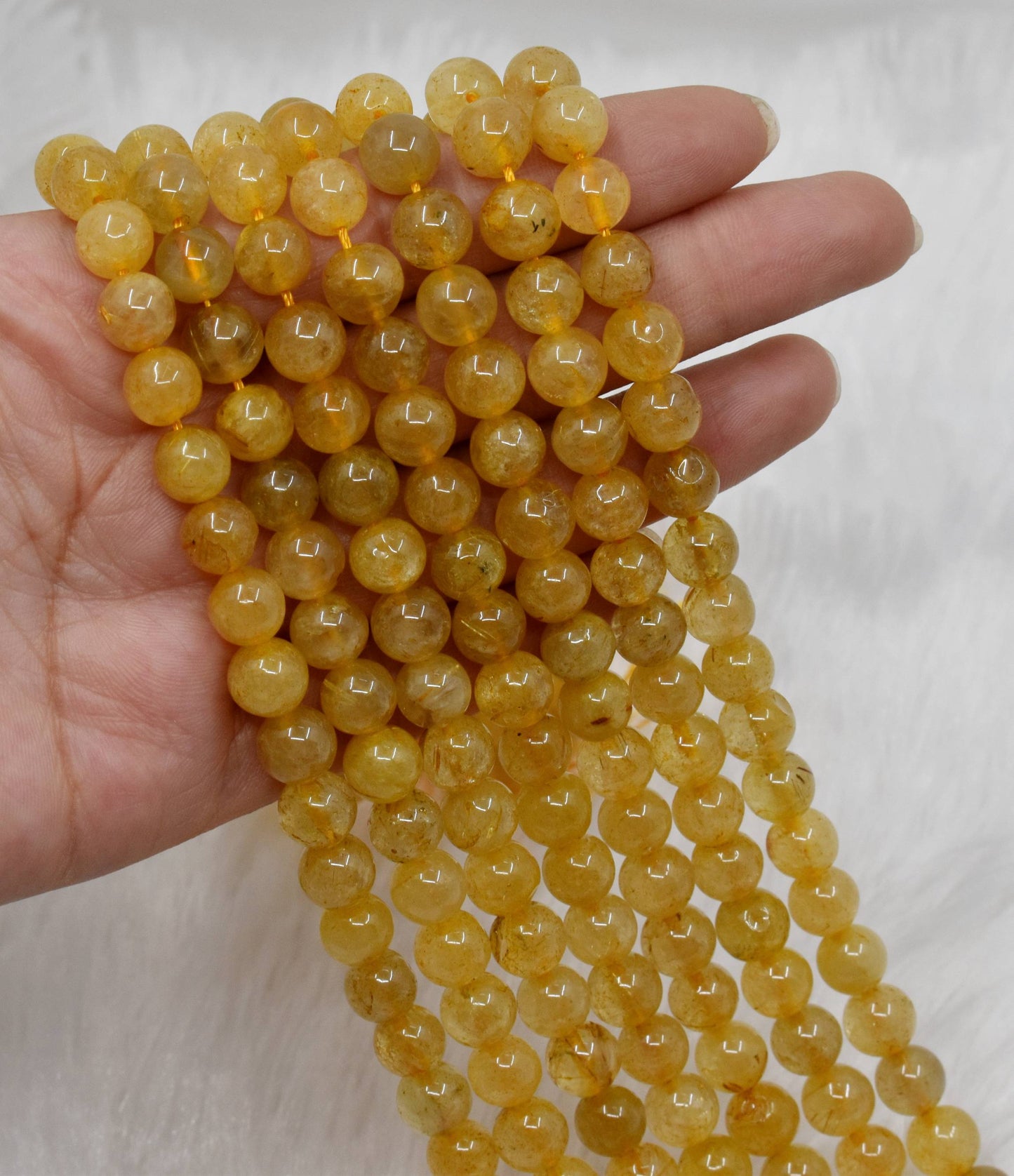 Golden Rutile Gemstone Beads