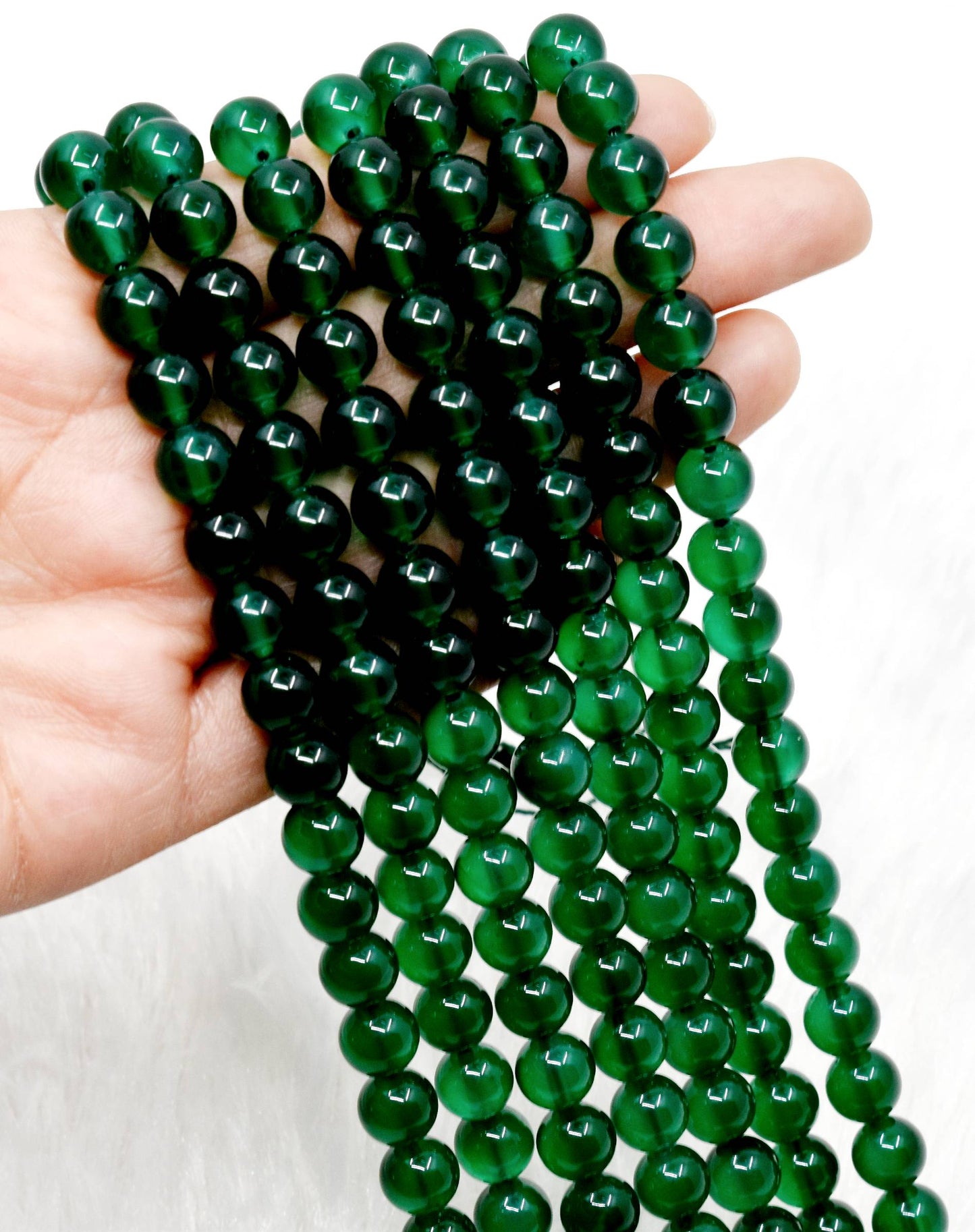 Green Onyx Gemstone Beads